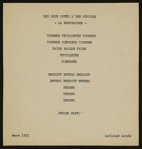 Ladislav Novák – La mandragore 