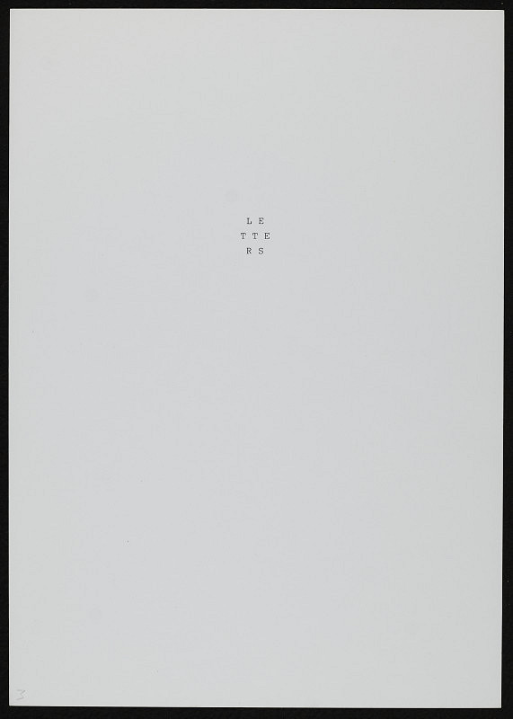 Pavel Rudolf – Letters 3 