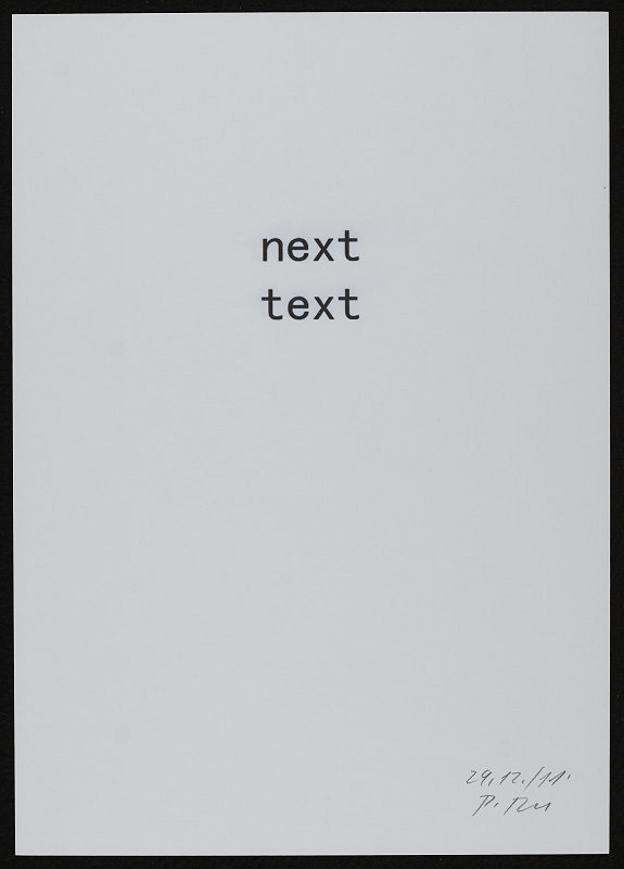 Pavel Rudolf – next  text 