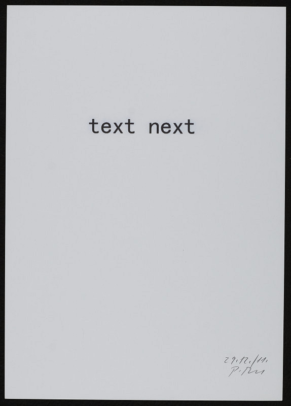 Pavel Rudolf – text next 