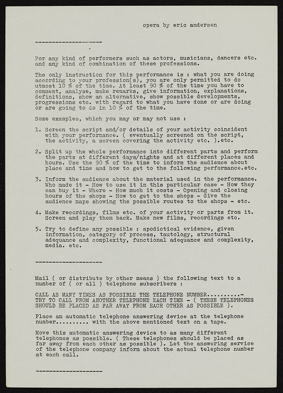 Eric Andersen – Opera 