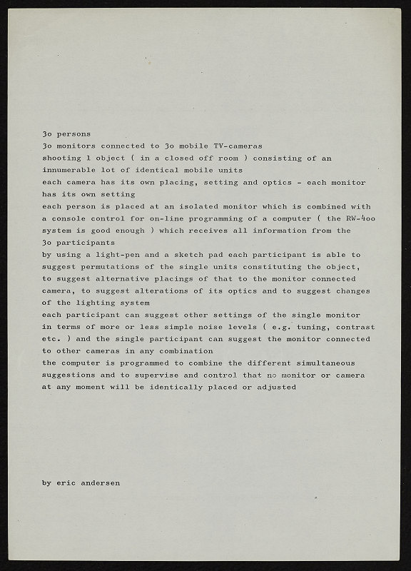 Eric Andersen – 30 persons 