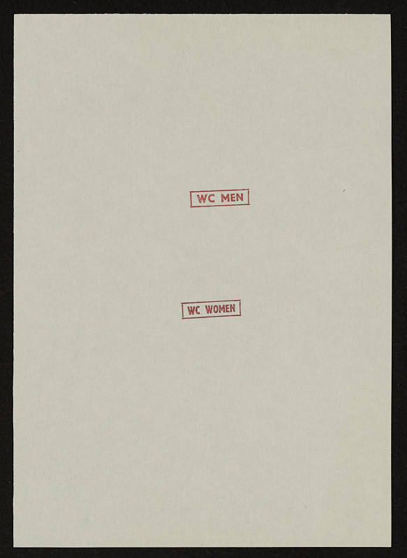 Jan Steklík – Stamp Art - WC MEN WC WOMEN 