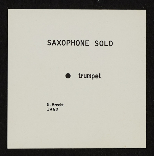 George Brecht – Three lamp events from Water Yam 