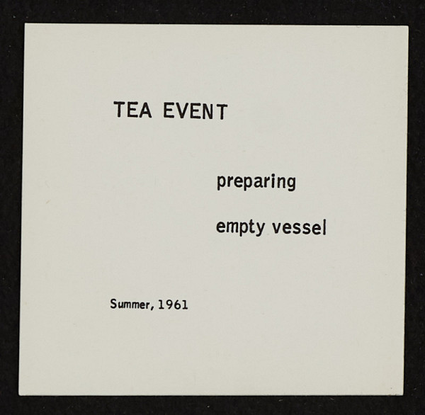 George Brecht – Tea Event from Water Yam 