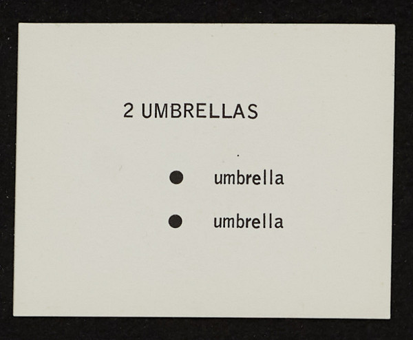 George Brecht – Two Elimination Events from Water Yam