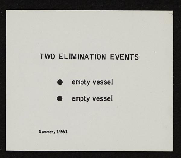 George Brecht – Intermission from Water Yam 