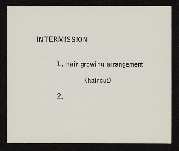 George Brecht – String Quartet from Water Yam 