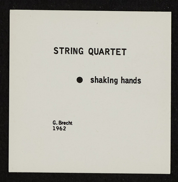 George Brecht – String Quartet from Water Yam 