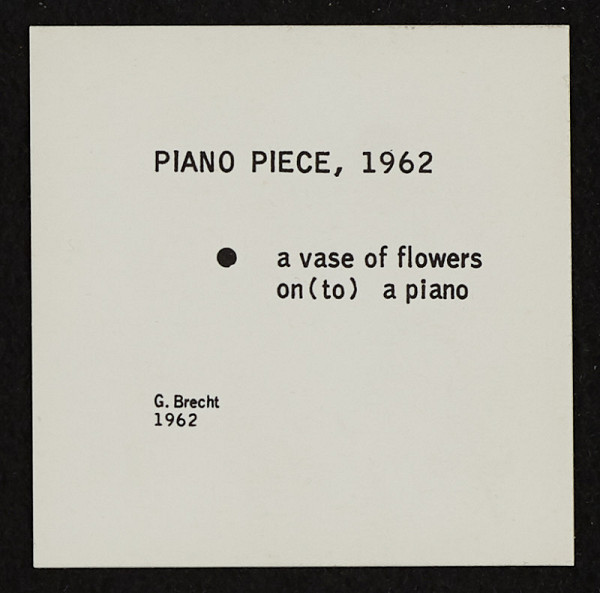 George Brecht – Piano Piece from Water Yam 