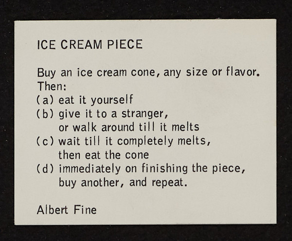 Albert M. Fine – Ice Cream Piece from Flux Year Box 2 