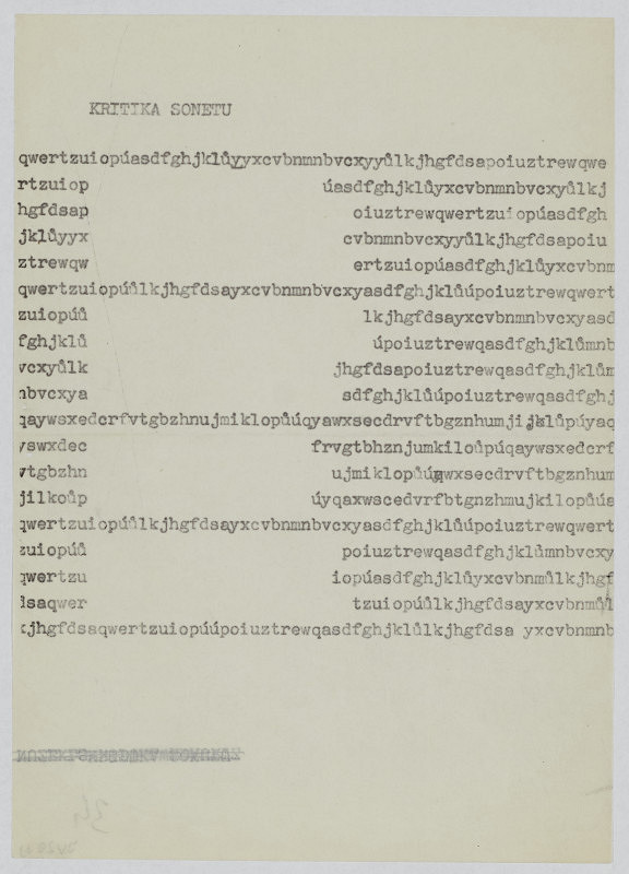 Eduard Ovčáček – Kritika sonetu 