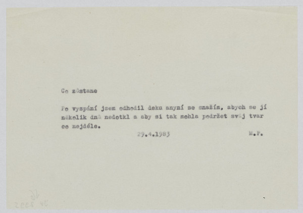 Marian Palla – Co zůstane 