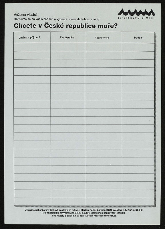 Marian Palla – Referendum o moři 