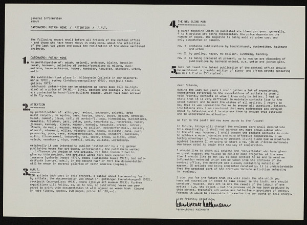 Hans-Werner Kalkmann – Statement of Accounts 