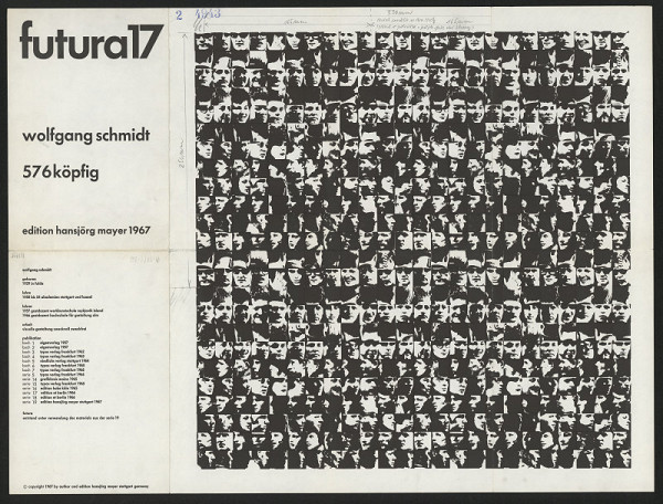 Wolfgang Schmidt – 576 köpfig, Futura 17 edition Hansjörg Mayer, Stuttgart, Germany (1-26) 
