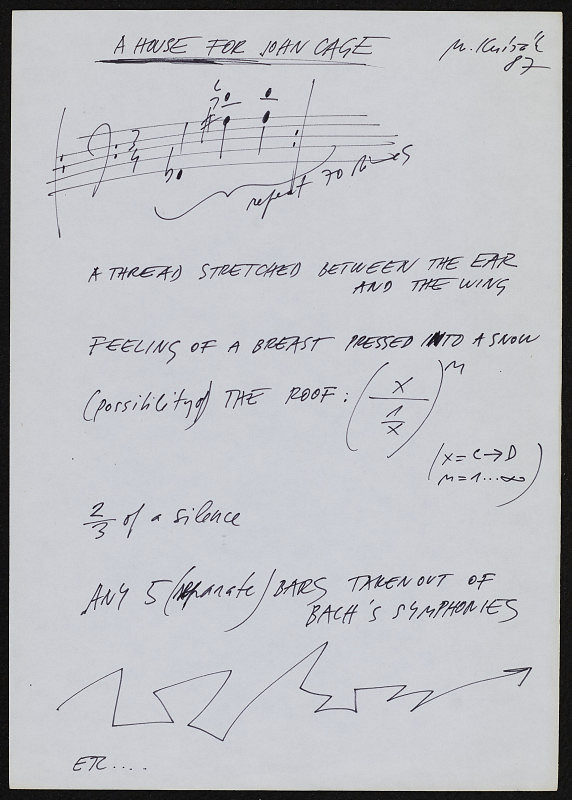 Milan Knížák – A house for John Cage 
