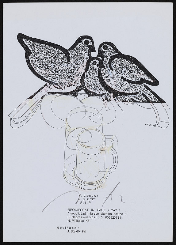 Milan Langer – Requiescat in pace / cat / sepulkrální migrace pietního holuba 