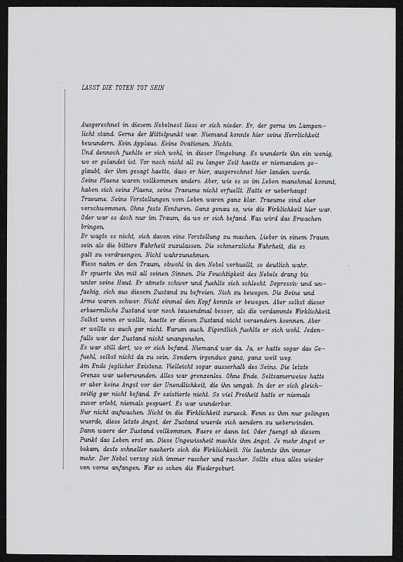 Pavel Želechovský – Lasst Die Toten Tot Sein 