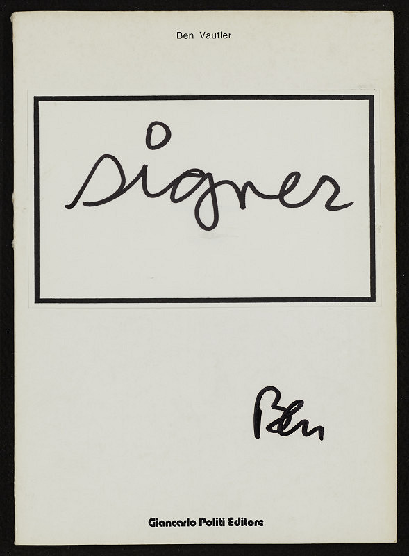 Benjamin Vautier – Textes theoriques Tracts 1960-1974 