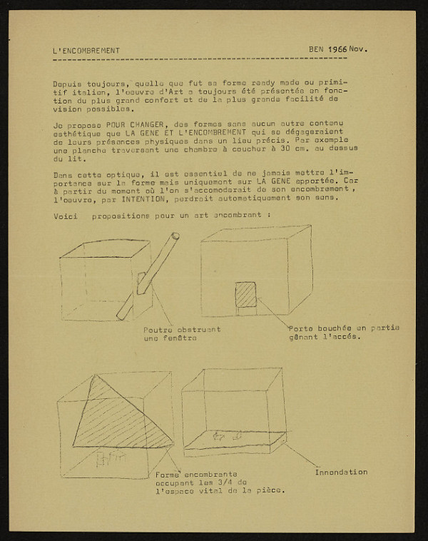 Benjamin Vautier – L´Encombrement 