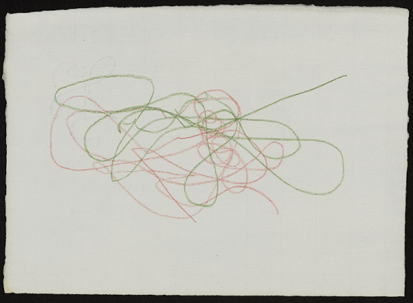 Jiří Valoch – Časově limitovaná kresba (15 sekund, green memory, red - life) 