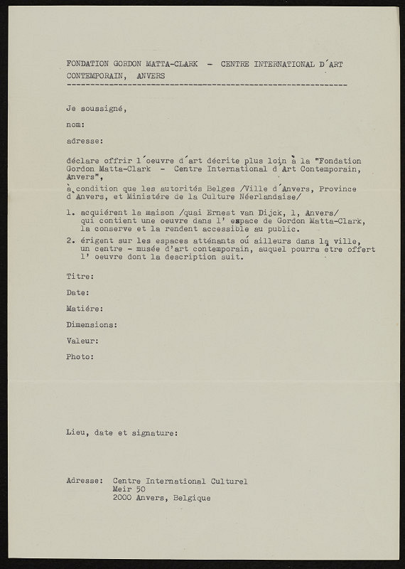 Gordon Matta-Clark – Bez názvu 