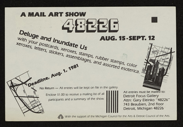Detroit Council of the Arts – A Mail Art Show 48226 