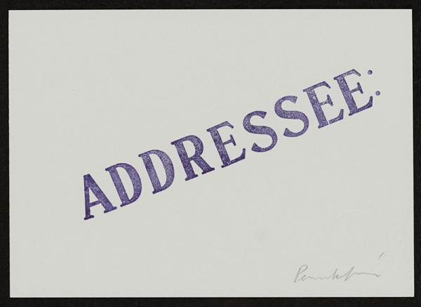 Géza Perneczky – Addressee