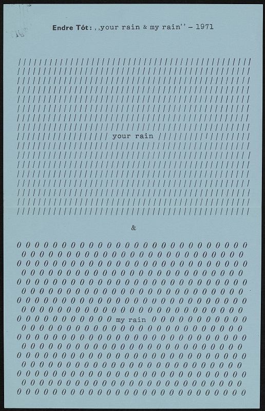 Endre Tót – "your rain & my rain" 