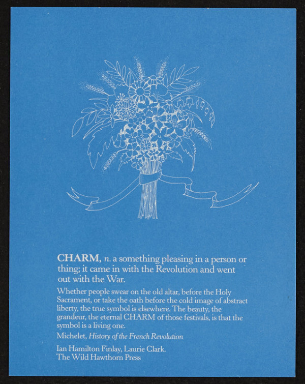 Ian Hamilton Finlay – CHARM