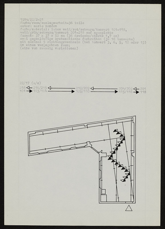 Mario Monden – Farbe/raum/auslegearbeit-36 teile 