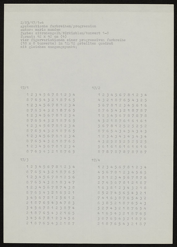 Mario Monden – Systematische farbeihen / progression 