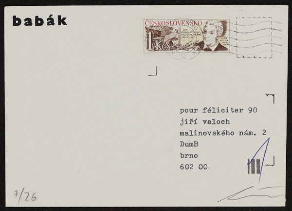 Petr Babák – pour féliciter 90 