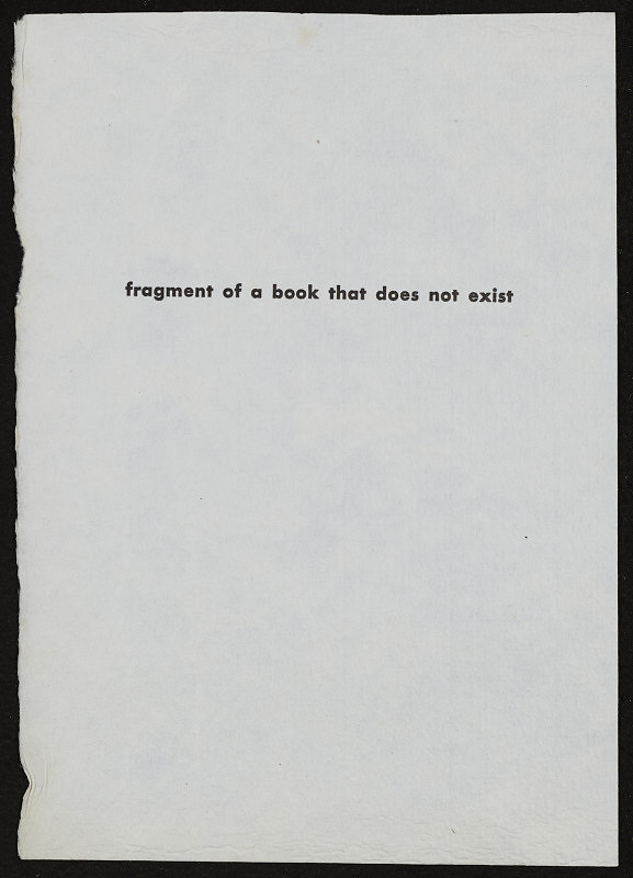 Jiří Valoch – fragment of the book that does not exist 