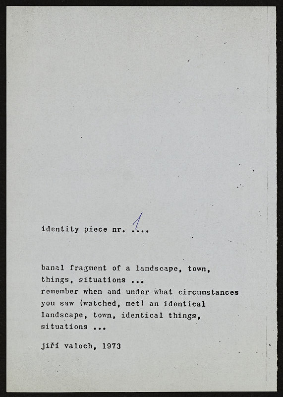 Jiří Valoch – identity nr.1 