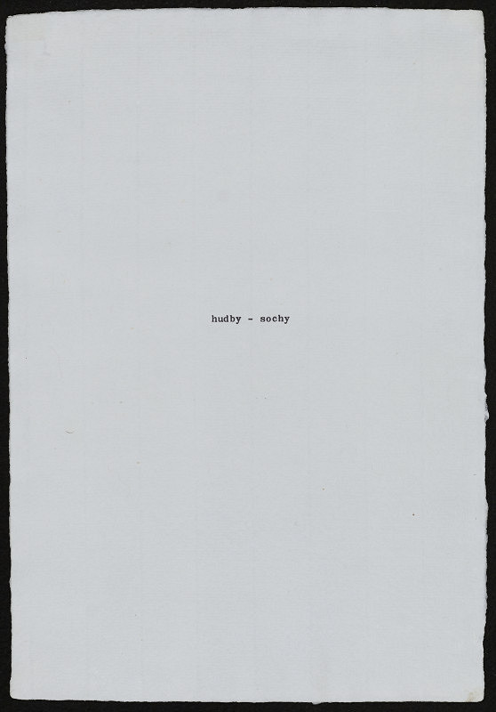 Jiří Valoch – hudby-sochy 