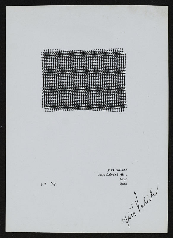 Jiří Valoch – optical poem (pf 1967)