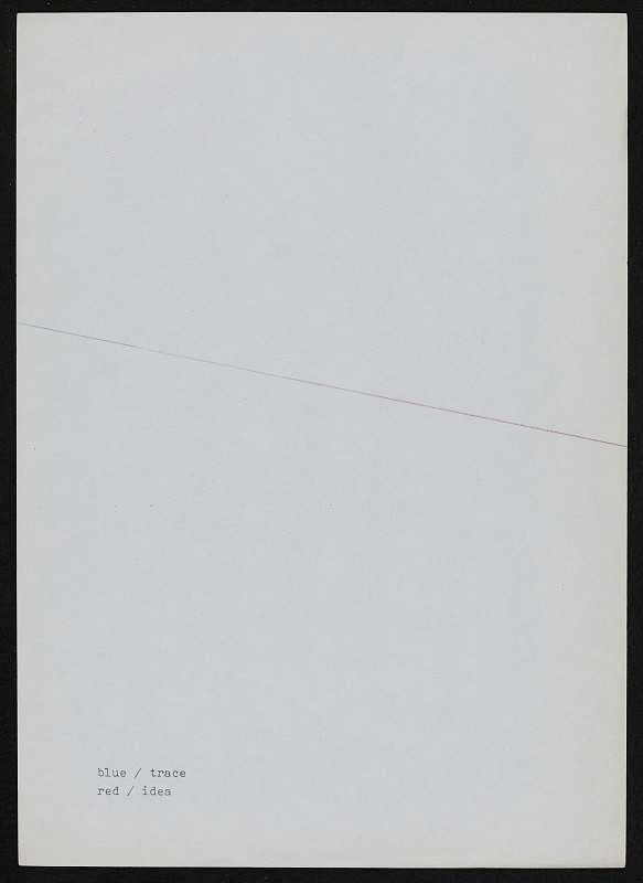 Jiří Valoch – bez názvu (blue trace / red idea) 