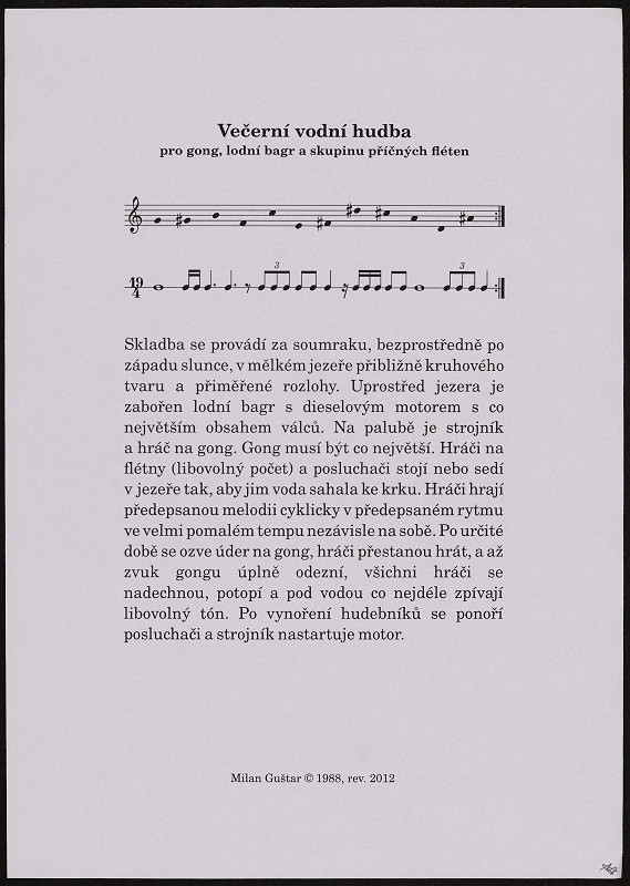 Milan Guštar – Večerní vodní hudba 