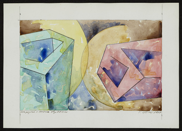 František Hüber – Kompozícia s dvomi objektami 