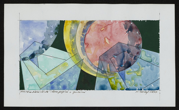 František Hüber – Konštruktivistická kompozícia s guĺami 