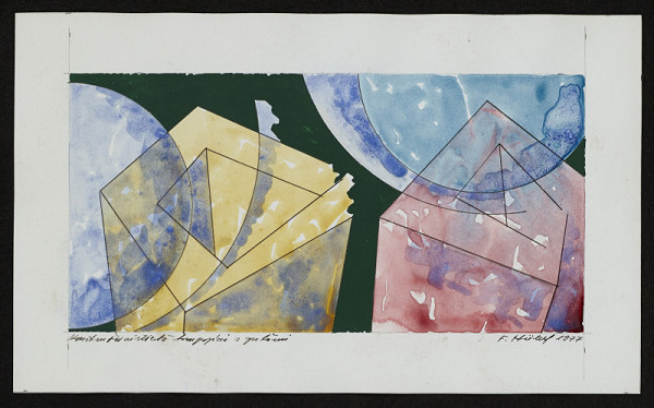 František Hüber – Konštruktivistická kompozícia  s guĺami 