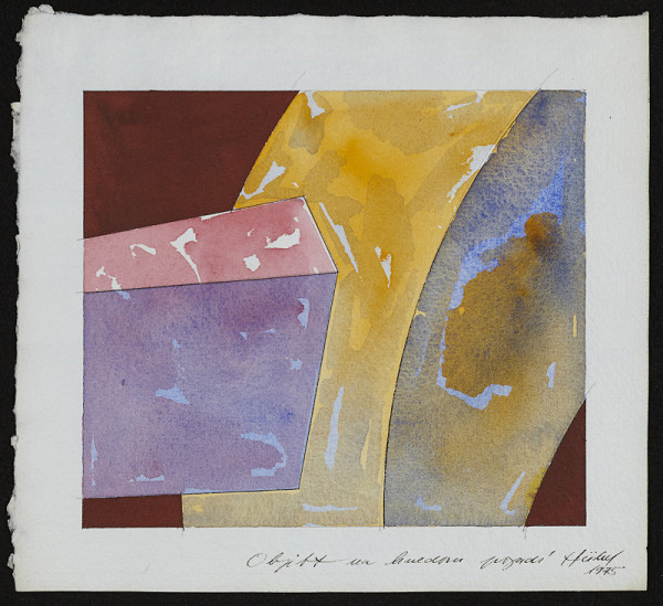 František Hüber – Objekt na hnedom pozadí 