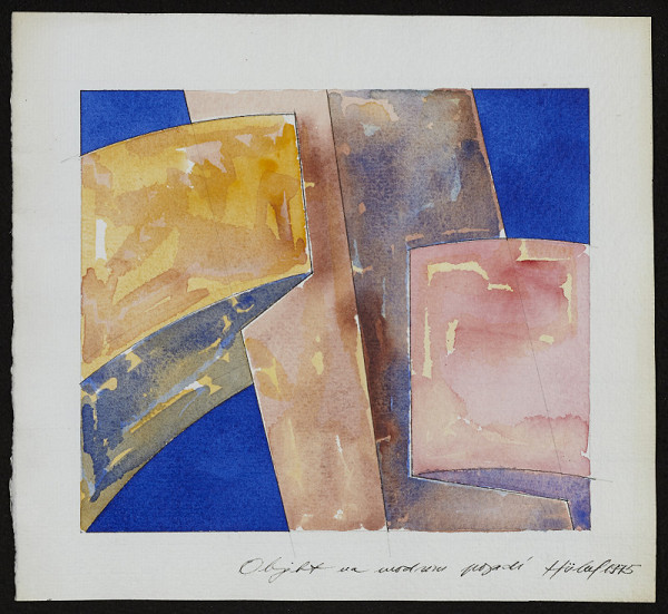 František Hüber – Objekt na hnedom pozadí 