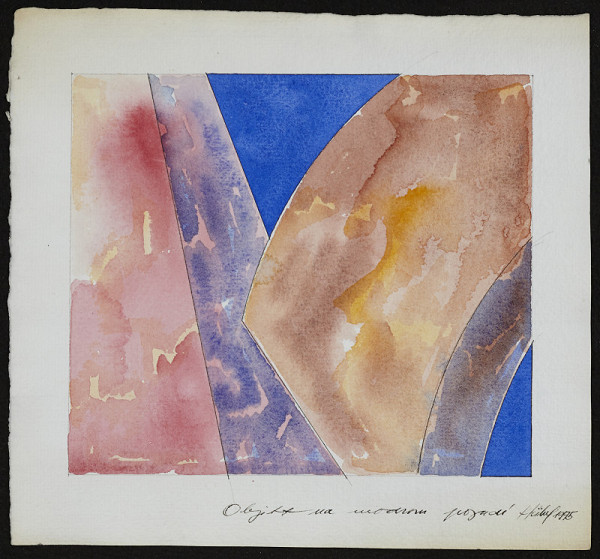 František Hüber – Objekt na modrom pozadí 