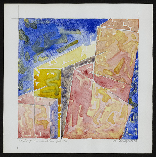 František Hüber – Objekty na modrom pozadí 