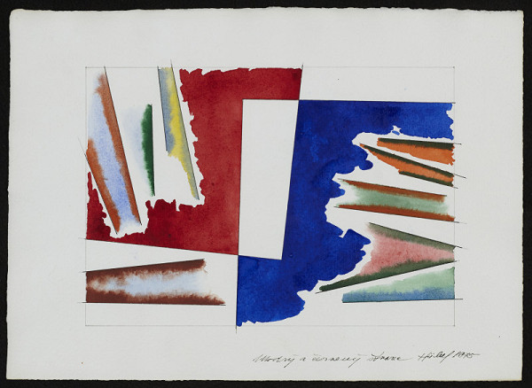 František Hüber – Modrý a červený štvorec 