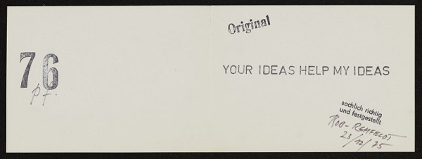 Robert Rehfeldt – Your Ideas Help My Ideas (PF 1976) 