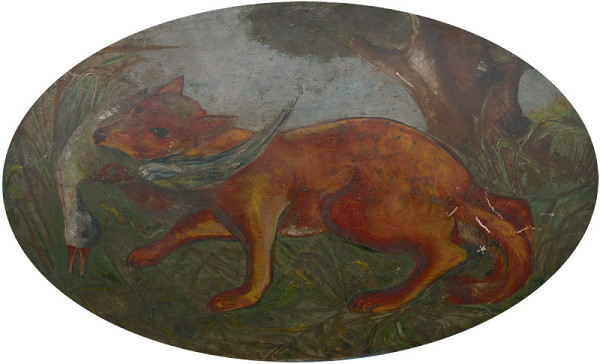 Neznámy autor – Liška s ptákem v tlamě, domovní znamení domu U Lišků čp. 874 na Starém Městě 